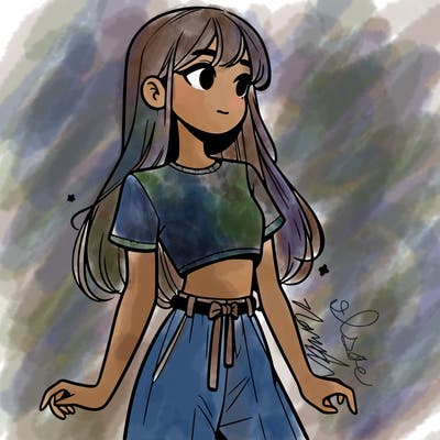 girl in a cute crop top