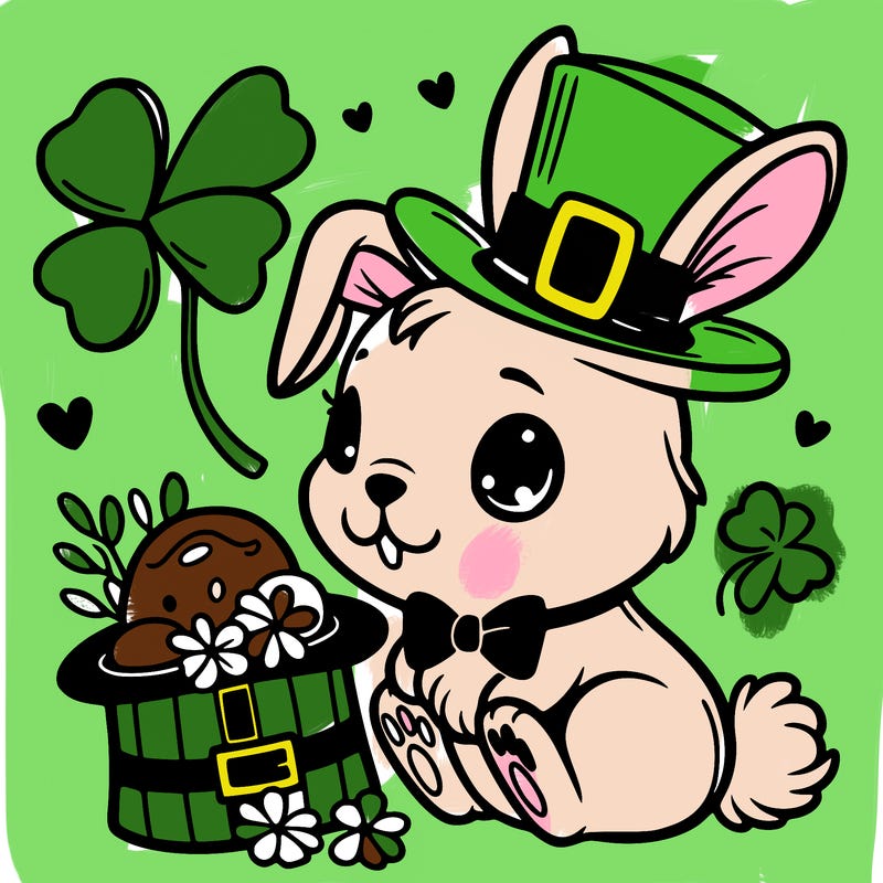 st. patrick's day, bunny.