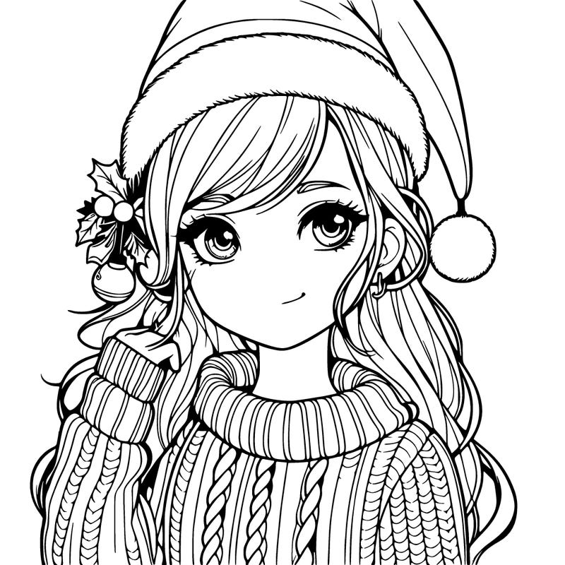 christmas realistic girl