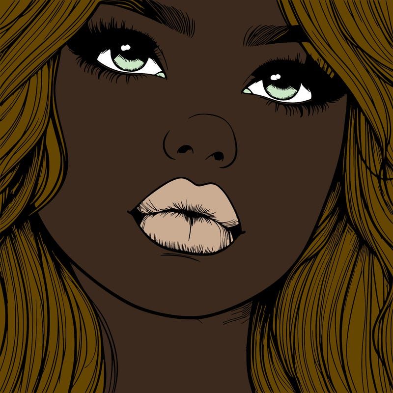 really realistic girl with lips