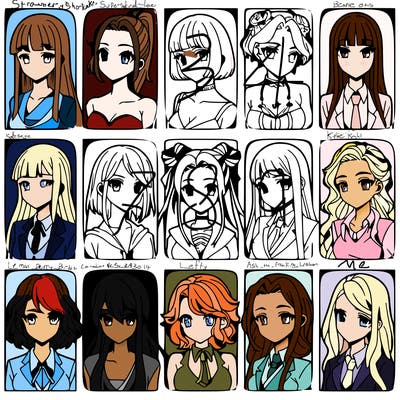 girls that look diffrent anime