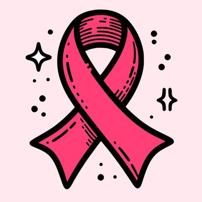 ribbon symbol of national breast cancer awareness month
