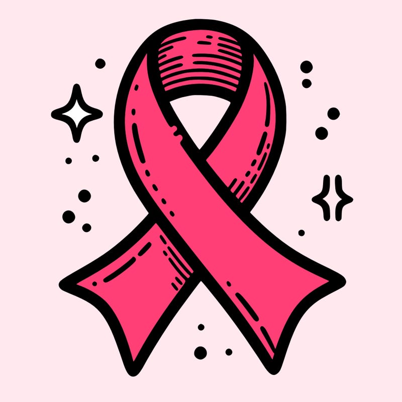 ribbon symbol of national breast cancer awareness month