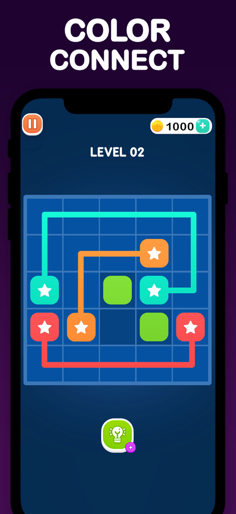 Fun Offline: No Internet Games - Uno screenshot di gioco del puzzle Color Connect dall'app Fun Offline.