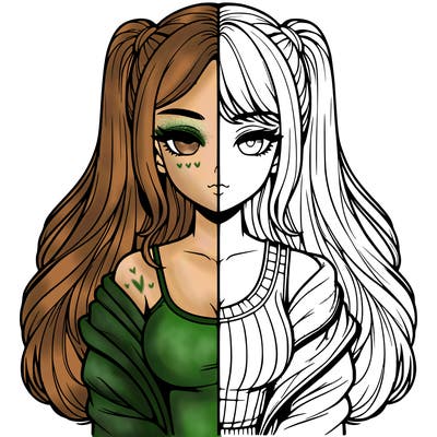 realistic girl split