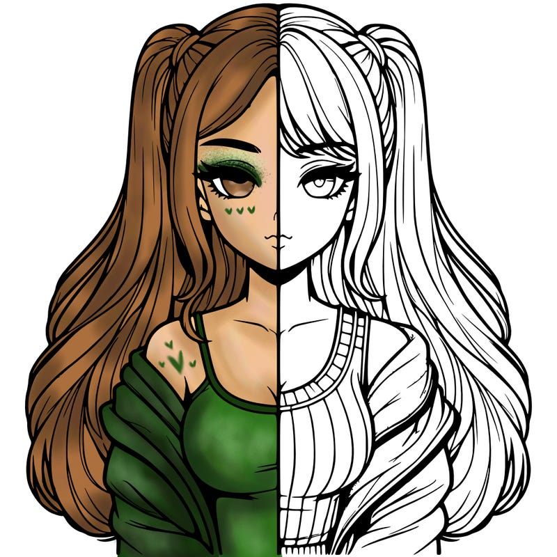 realistic girl split