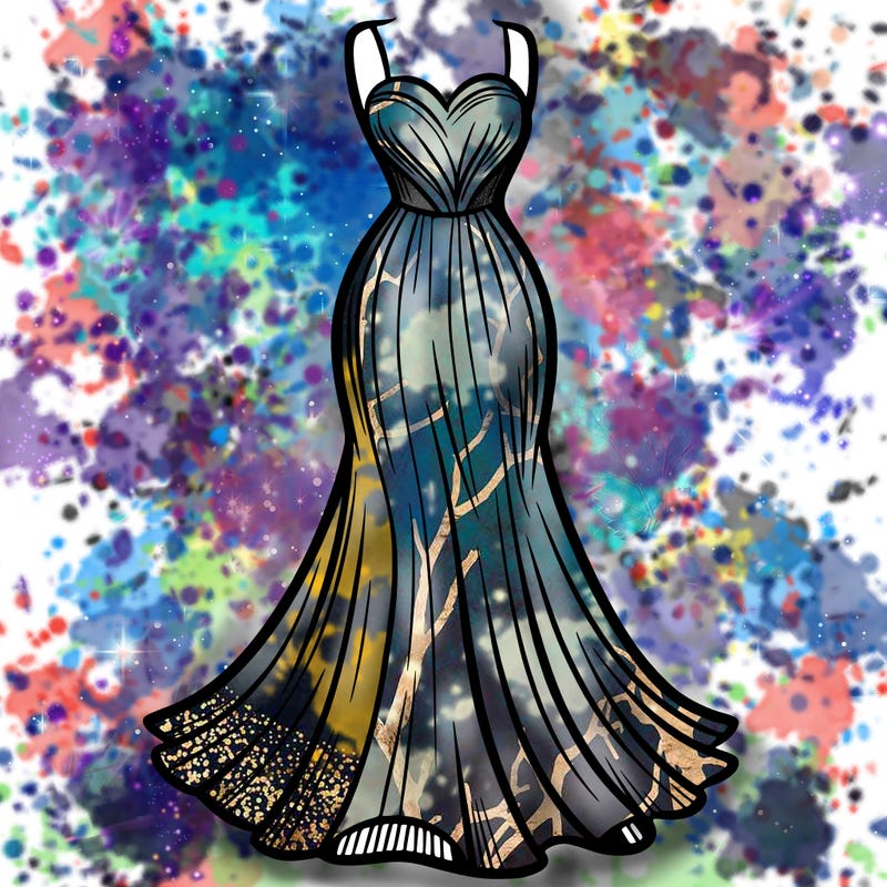 attractive long fashion dress