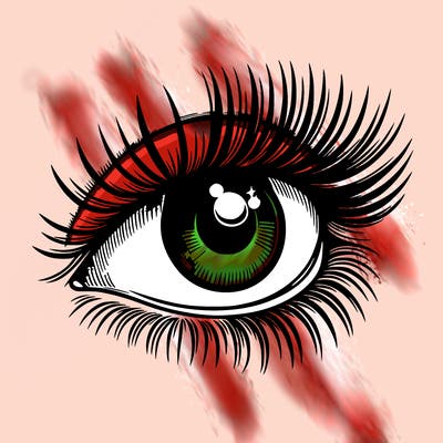 realistic eye long eylashes
