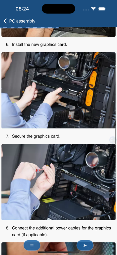 Guía visual paso a paso para instalar y asegurar una tarjeta gráfica durante el ensamblaje de PC