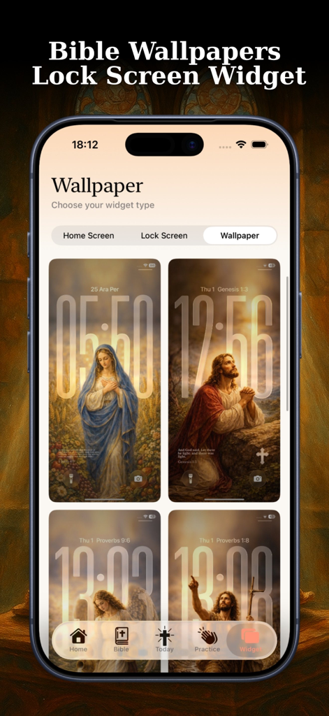 Bible Widget Verse of the Day - A selection of aesthetic religious wallpapers and lock screen widgets for mobile personalization.