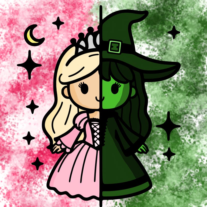 split princess and witch