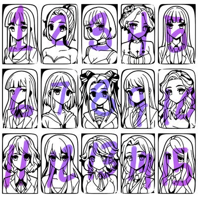 girls that look diffrent anime