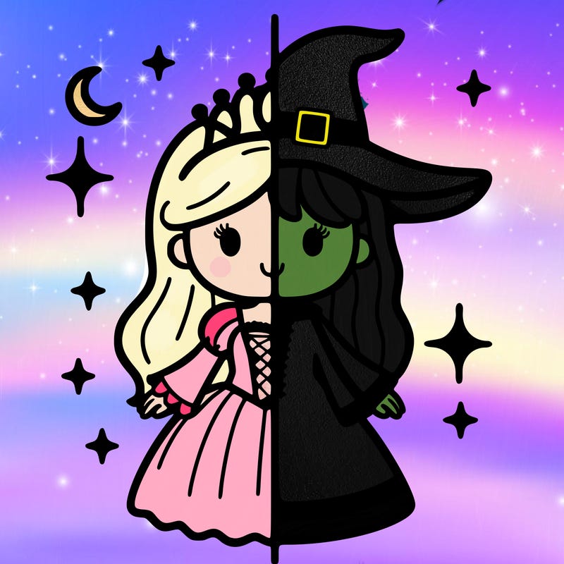 split princess and witch