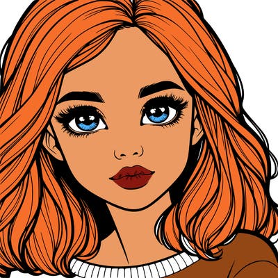realistic girl whith cute eyes