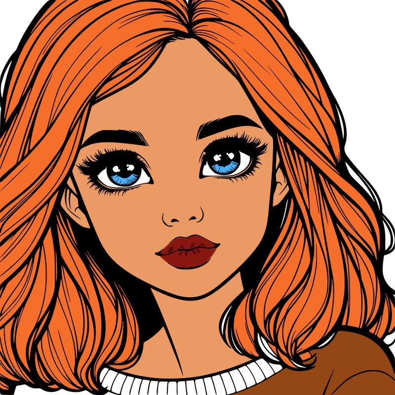 realistic girl whith cute eyes