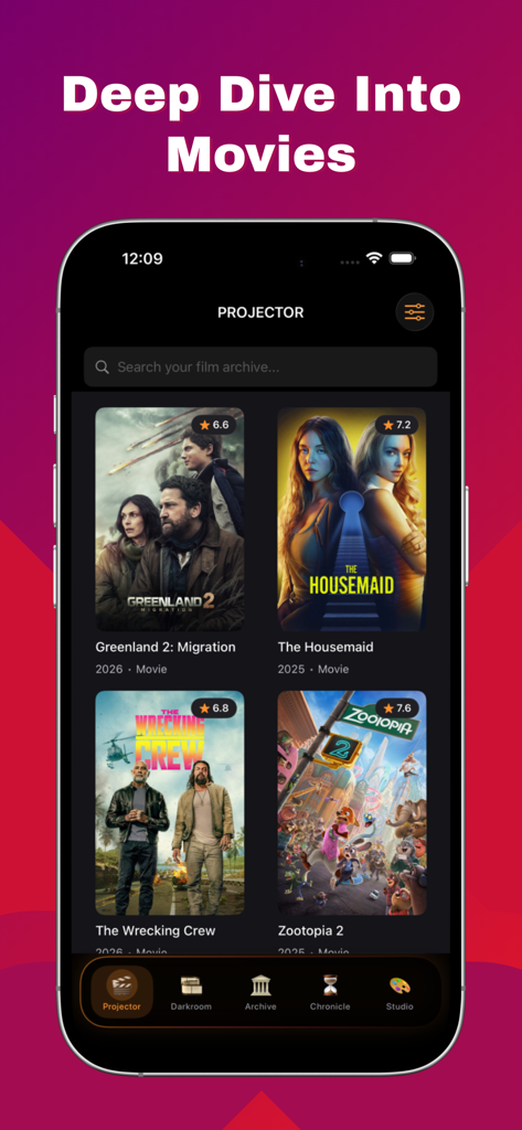Movies Box 2026 - Interface do aplicativo Movies Box 2026 mostrando uma coleção de filmes em modo escuro com pôsteres e avaliações
