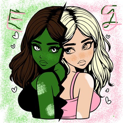 realistic girl split