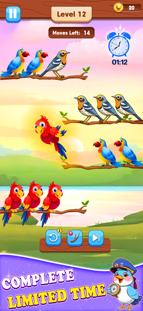 Birds Sort Color Sorting Game - Games App | MWM