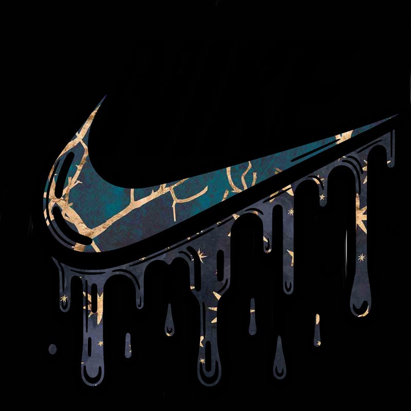dripping nike logo