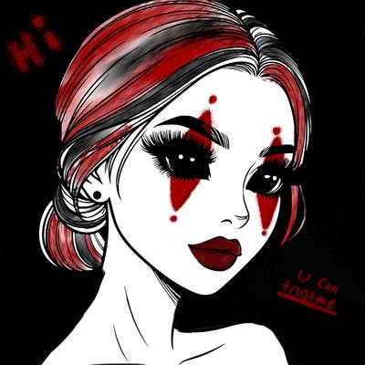 realistic girl with lashes