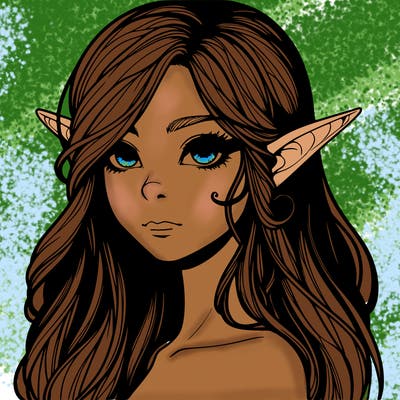 elf girl realistic dark fantasy