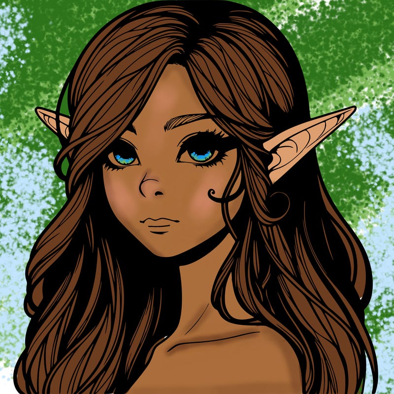 elf girl realistic dark fantasy