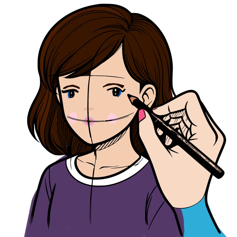 drawing a realistic person