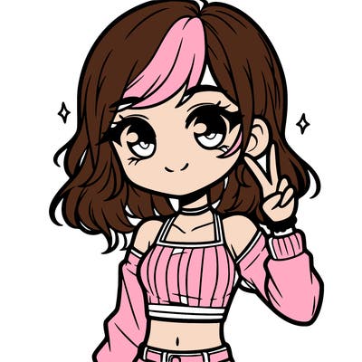 cute girl with crop top