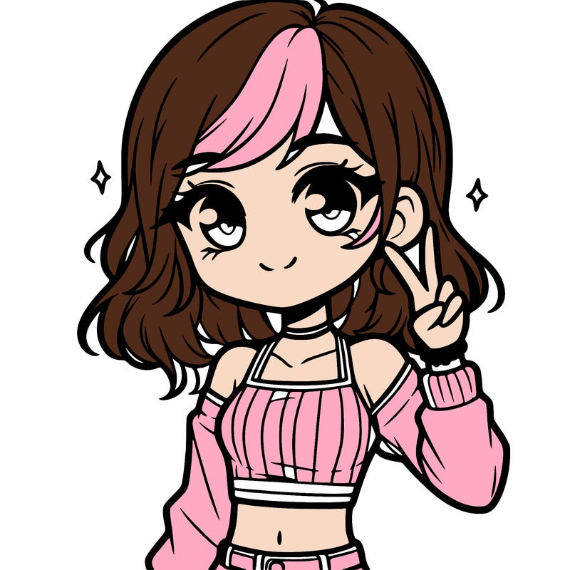 cute girl with crop top