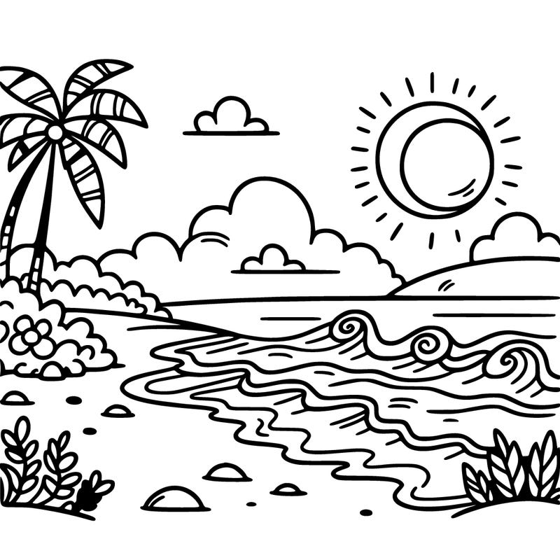 simple beach landscape