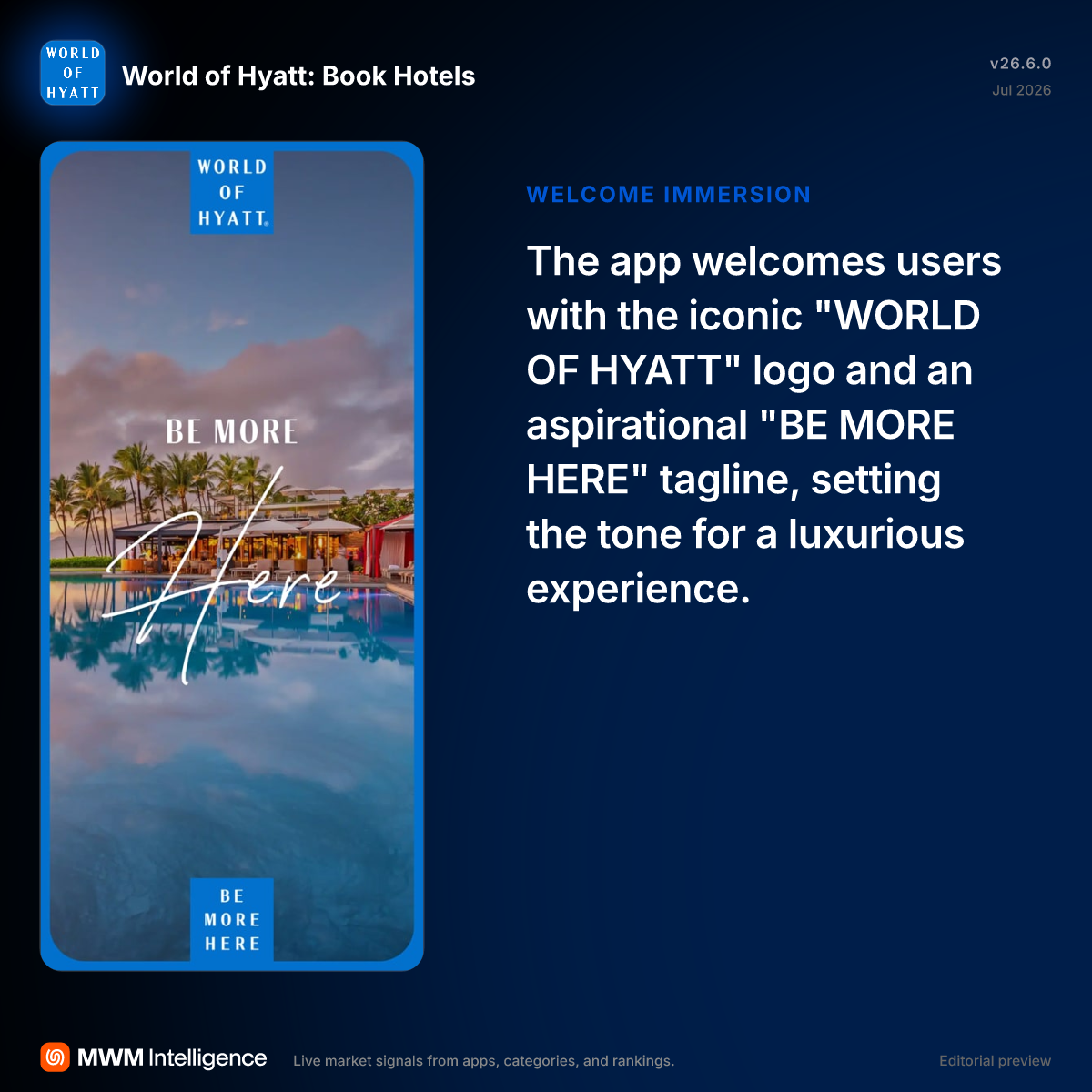 World of Hyatt: Book Hotels - Travel App | MWM