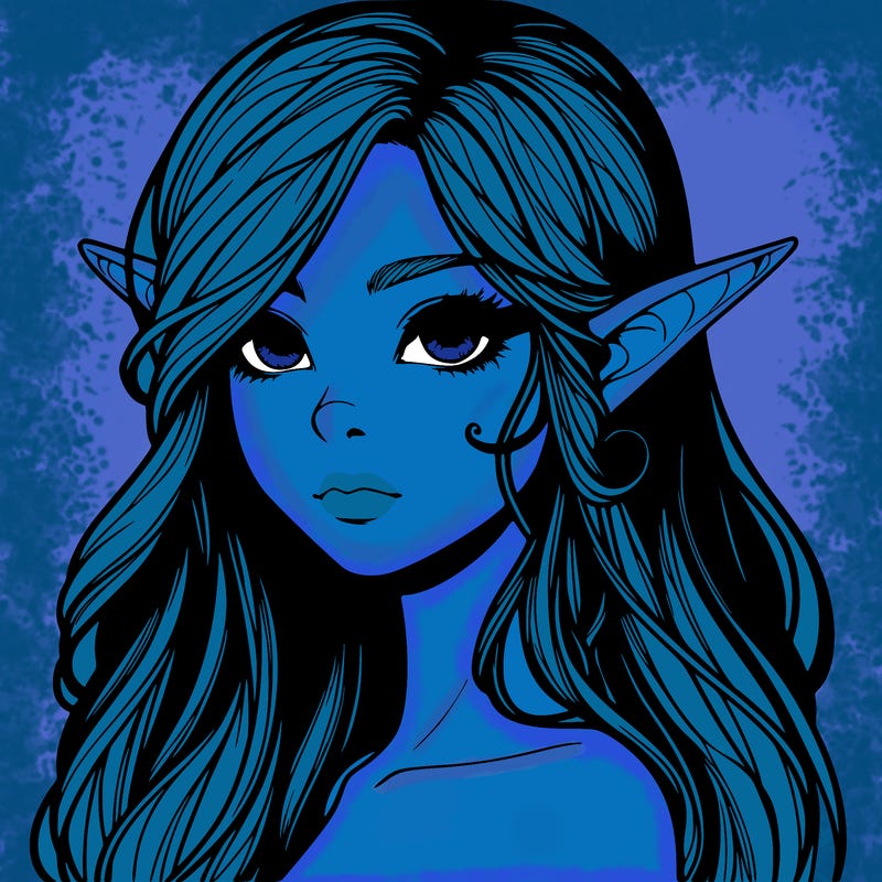 elf girl realistic dark fantasy