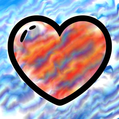 a blank heart