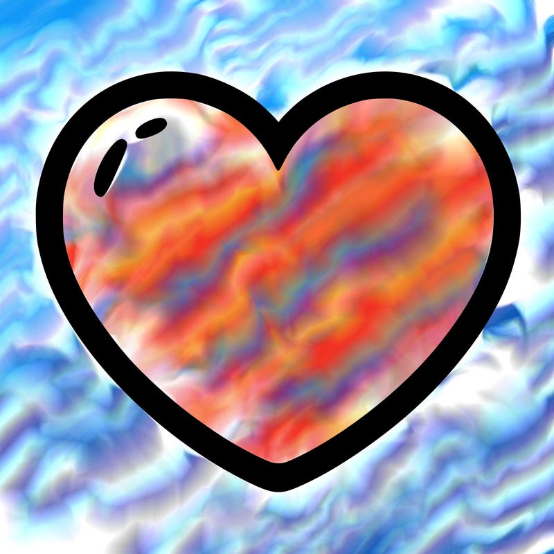 a blank heart