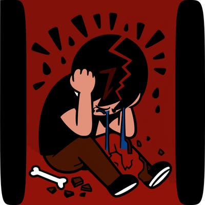 depression, anxiety, crying, black, broken