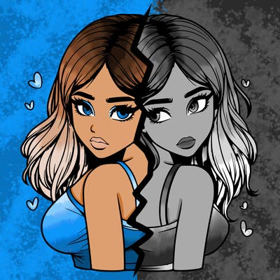 realistic girl split