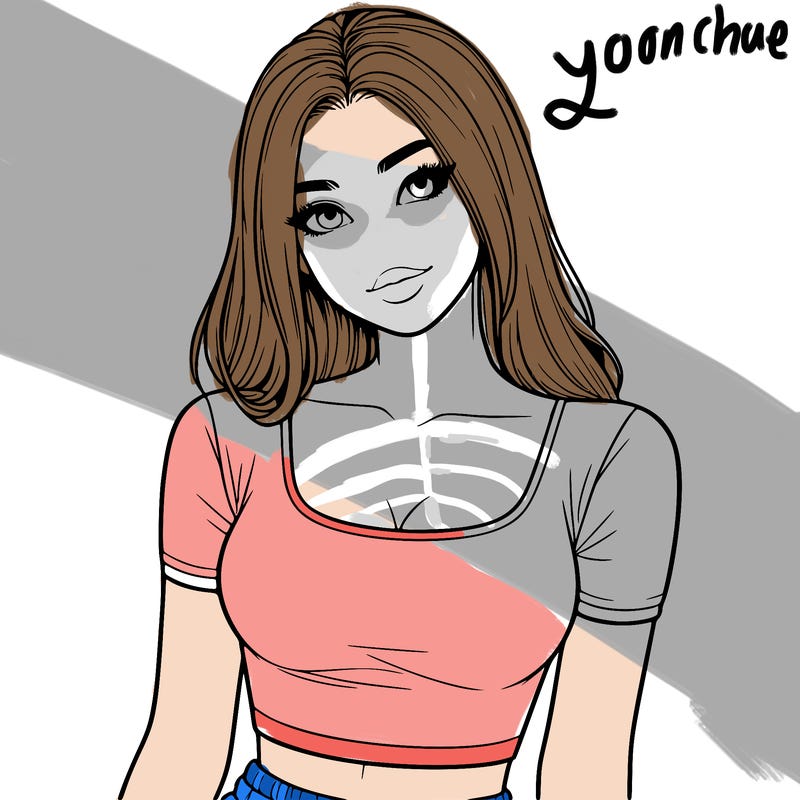 realistic girl with crop top