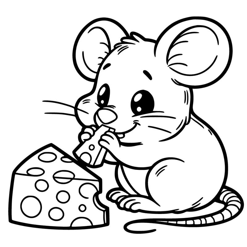 mouse eating cheese