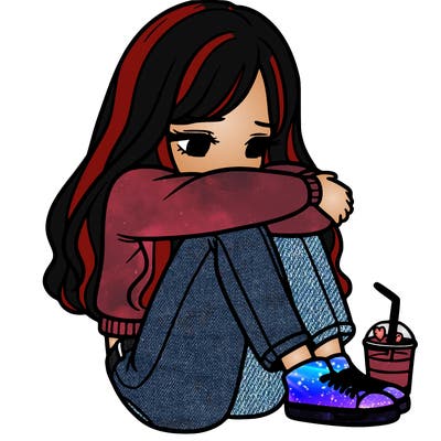 a girl  after a breakup