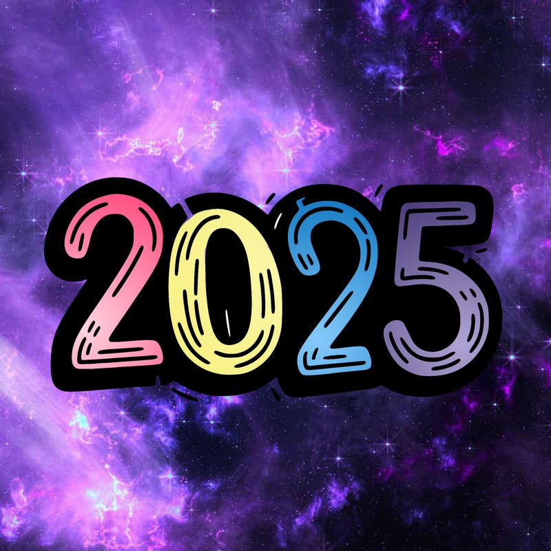 one line scrawled numbers sketch design “2025”