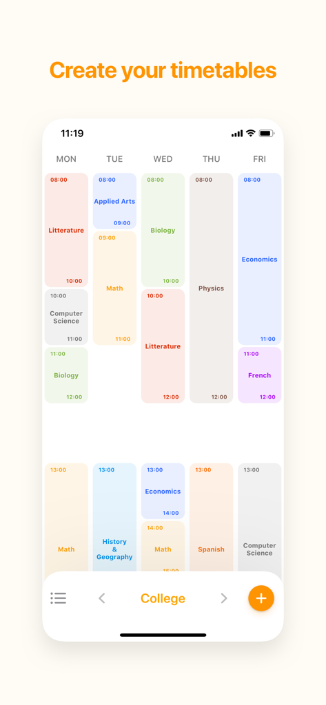 My Timetable - Quick & Simple - Education App | MWM