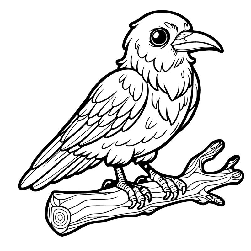 raven on a branch