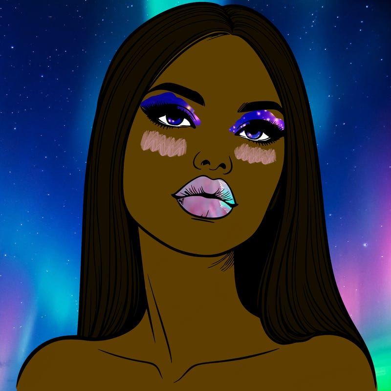 realistic woman with full lips