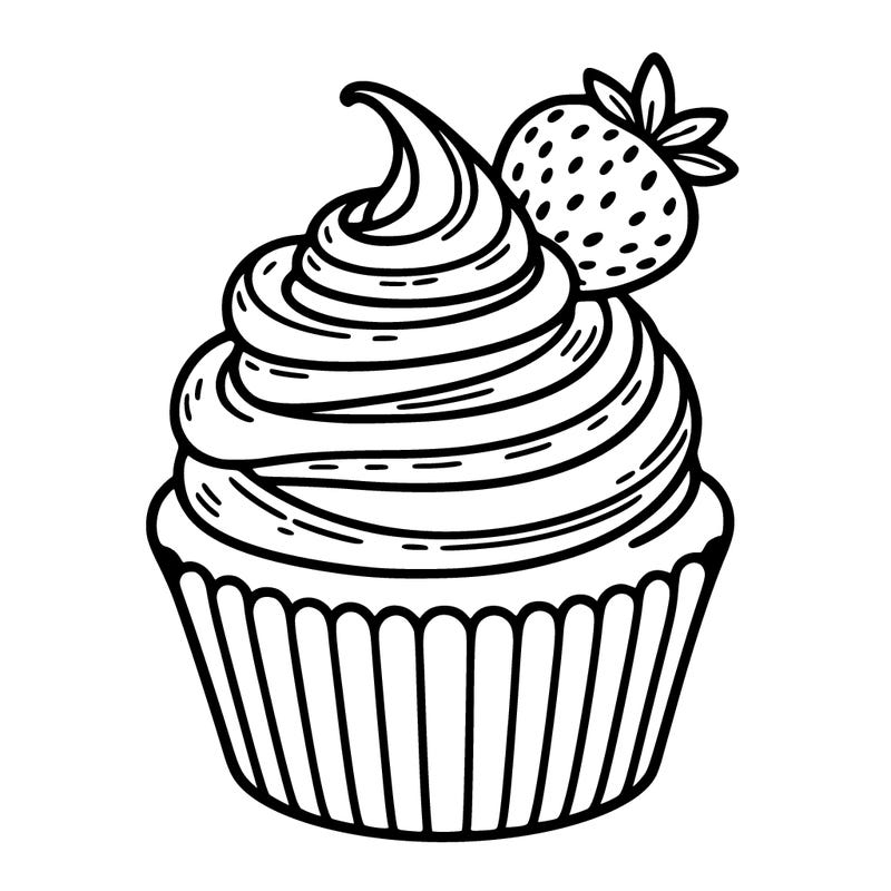 strawberry swirl cupcake