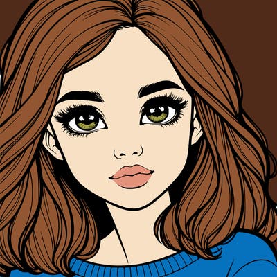 realistic girl whith cute eyes