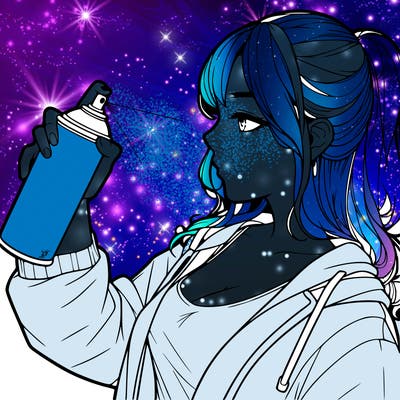 a realistic girl spray, painting