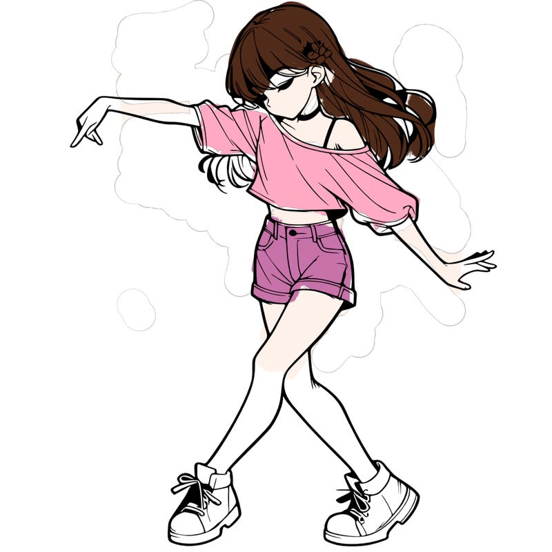 realistic girl danceing