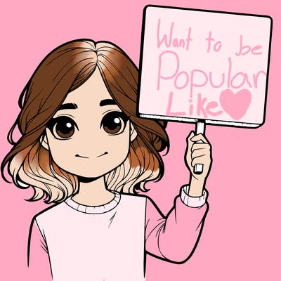 realistic girl holding up a sign