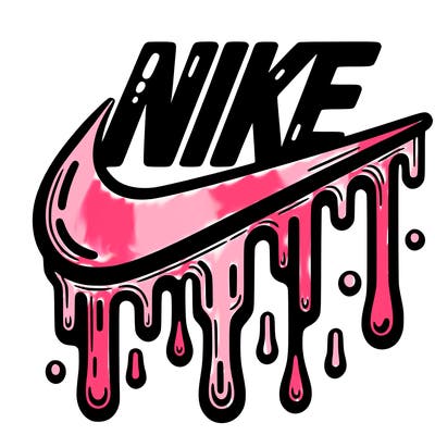 dripping nike logo