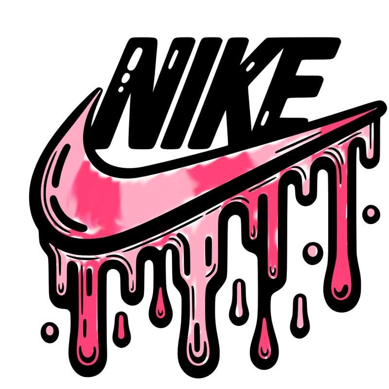 dripping nike logo